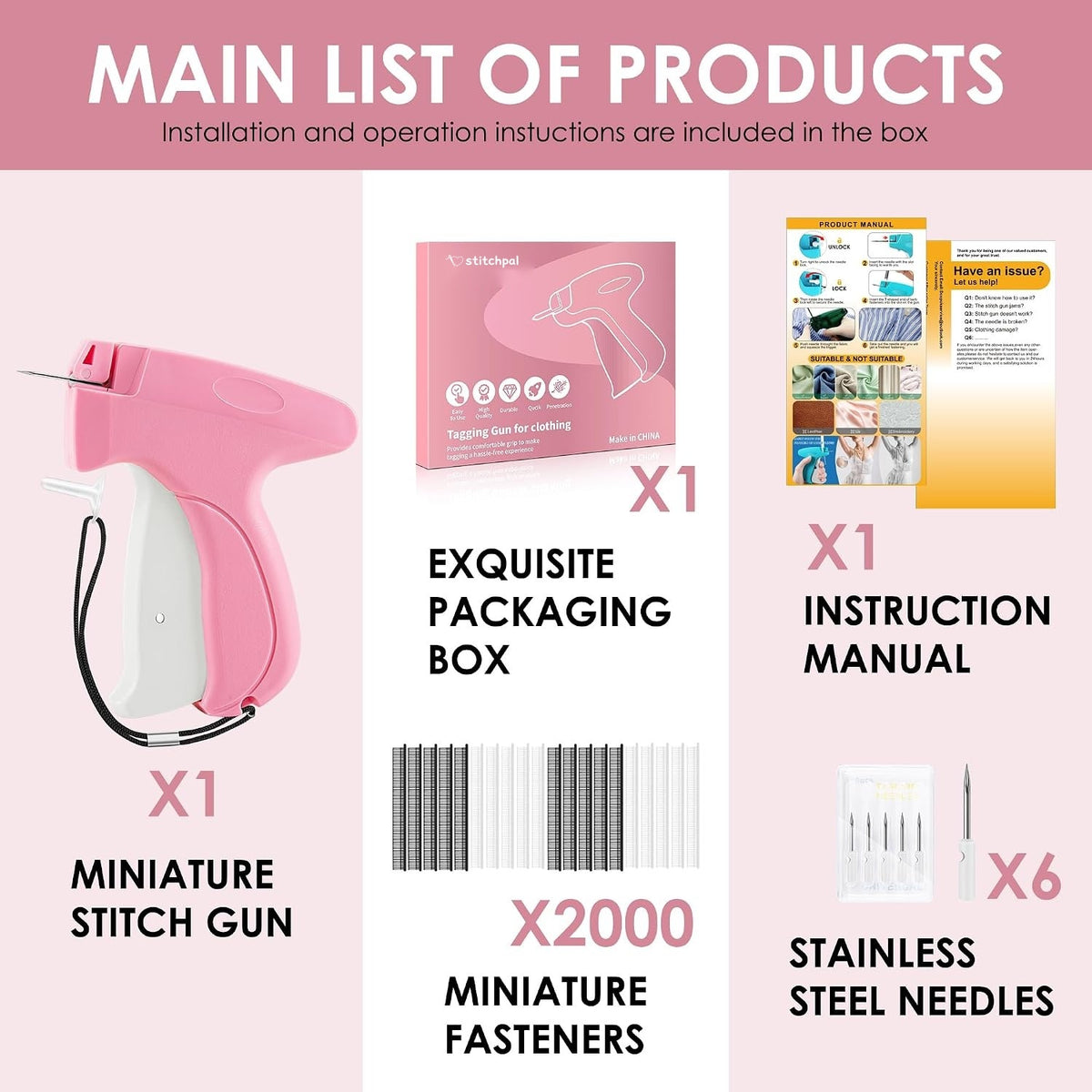 Mini Stitch Gun Clothing Fixer Kit